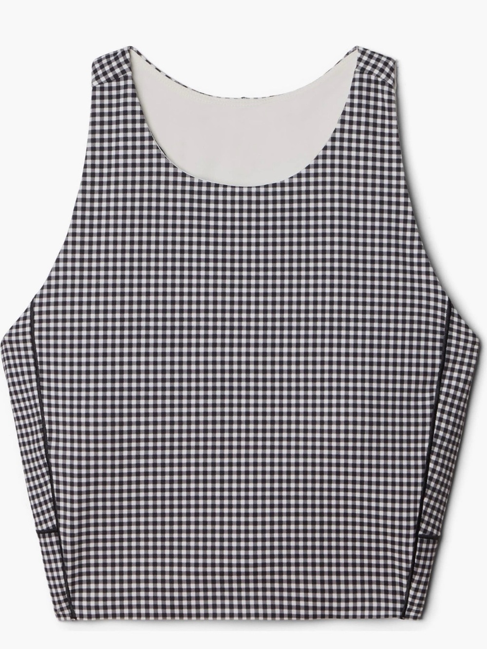 Rhone
Revive Longline Black and White Gingham 
Sports Bra Sz XS